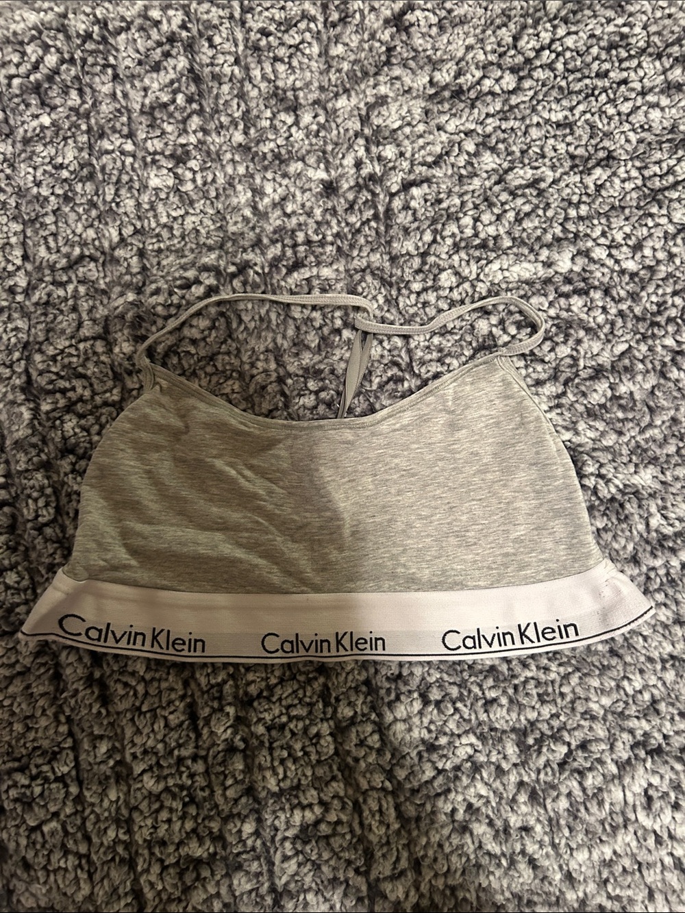 Calvin Klein Light Gray Logo Bandeau Bralette